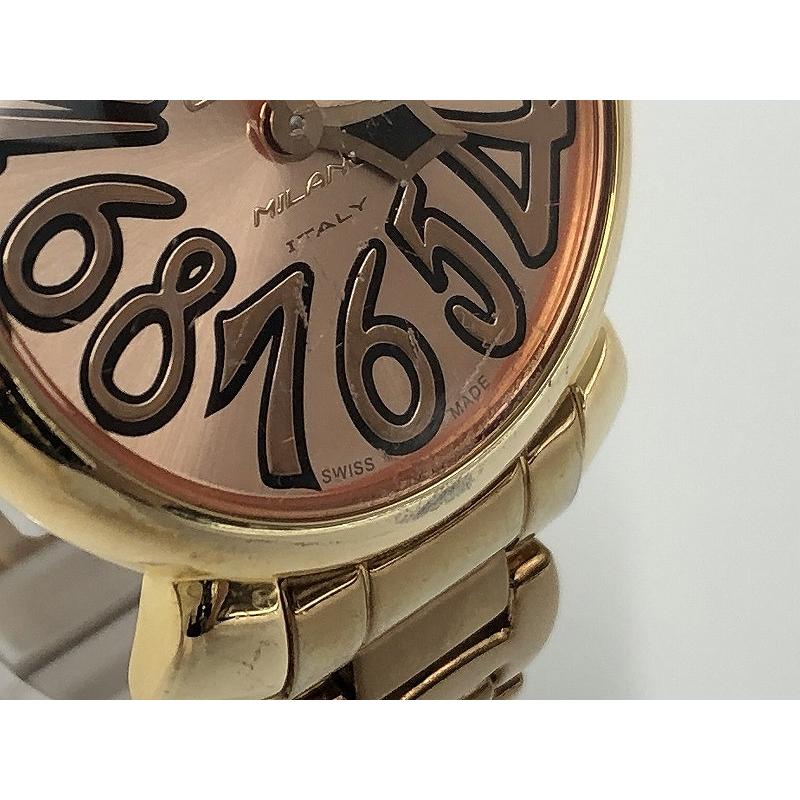 ガガミラノ GaGa MILANO 腕時計/クォーツ式 ゴールド・文字盤/ピンクゴールド 6021・5｜wattmann｜06