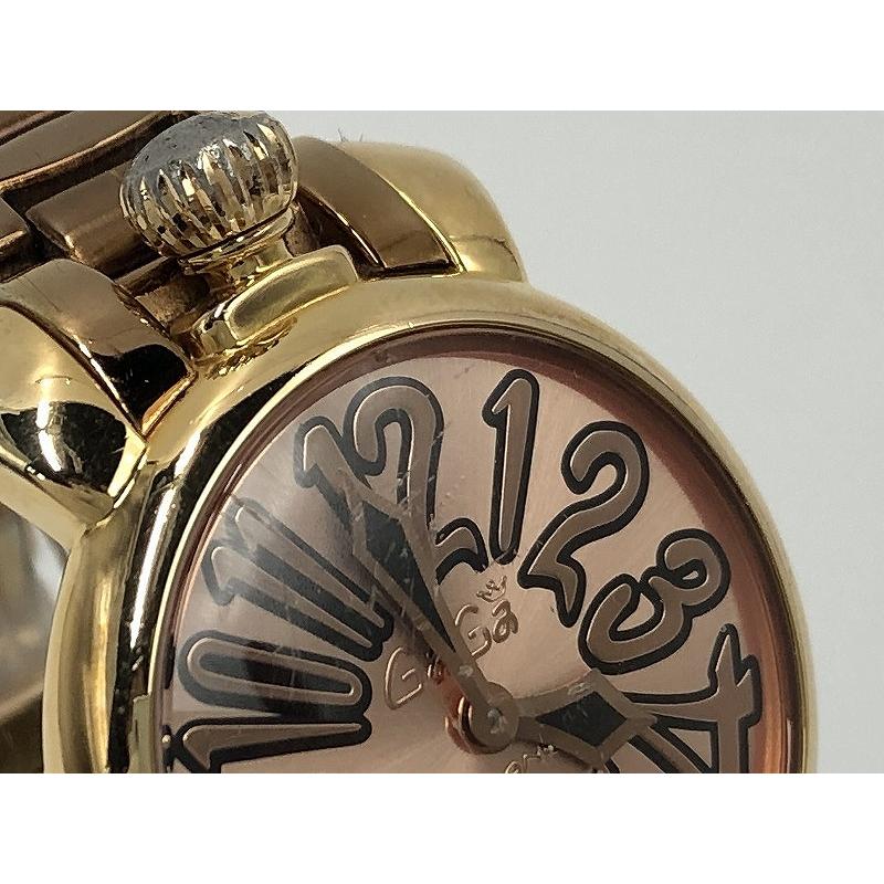 ガガミラノ GaGa MILANO 腕時計/クォーツ式 ゴールド・文字盤/ピンクゴールド 6021・5｜wattmann｜07