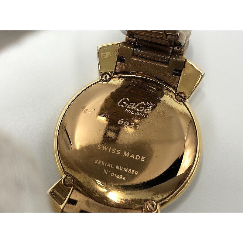 ガガミラノ GaGa MILANO 腕時計/クォーツ式 ゴールド・文字盤/ピンクゴールド 6021・5｜wattmann｜09