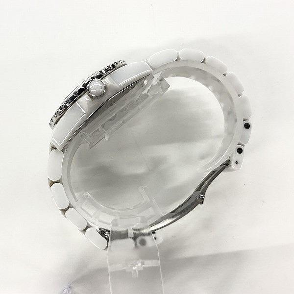 シャネル CHANEL J12 ホワイトセラミック34mm デイトウォッチ クオーツ
