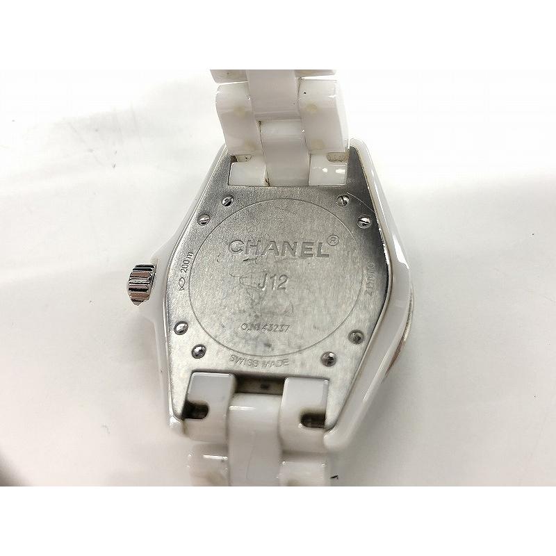シャネル CHANEL J12 ホワイトセラミック34mm デイトウォッチ クオーツ