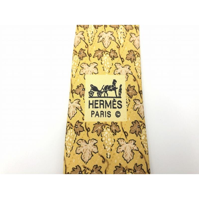 エルメス HERMES シルクネクタイ イエロー ブドウ : ワットマン エルメス HERMES シルクネクタイ イエロー ブドウ : ワットマン