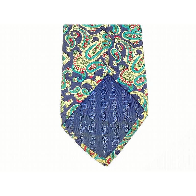 クリスチャン・ディオール Christian Dior シルクネクタイ グリーン