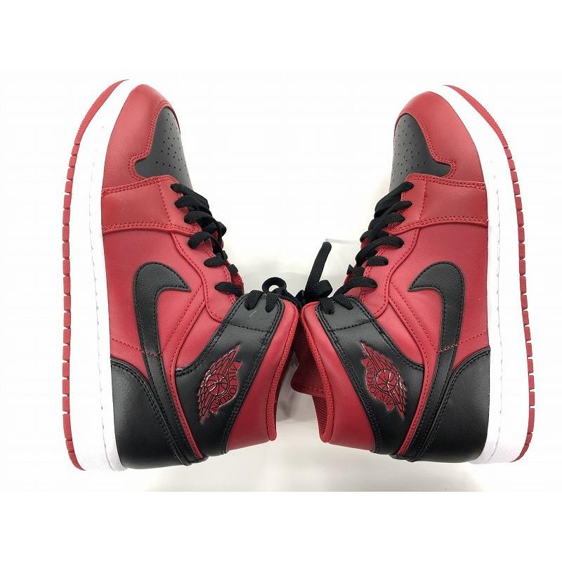 ナイキ NIKE AirJordan1 Mid Reverse Bred ハイカットスニーカー 27.0