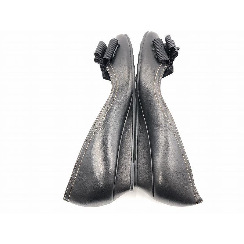 ランバン LANVIN en bleu リボンパンプス 22.0cm ブラック