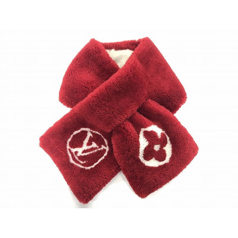 Louis Vuitton マフラー レッド ルイヴィトン LOUIS VUITTON カシミヤマフラー エシャルプ