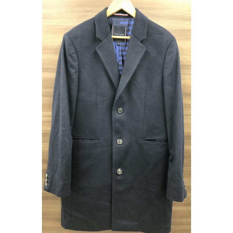 トミーヒルフィガー TOMMY HILFIGER ウールチェスターコート ブルー