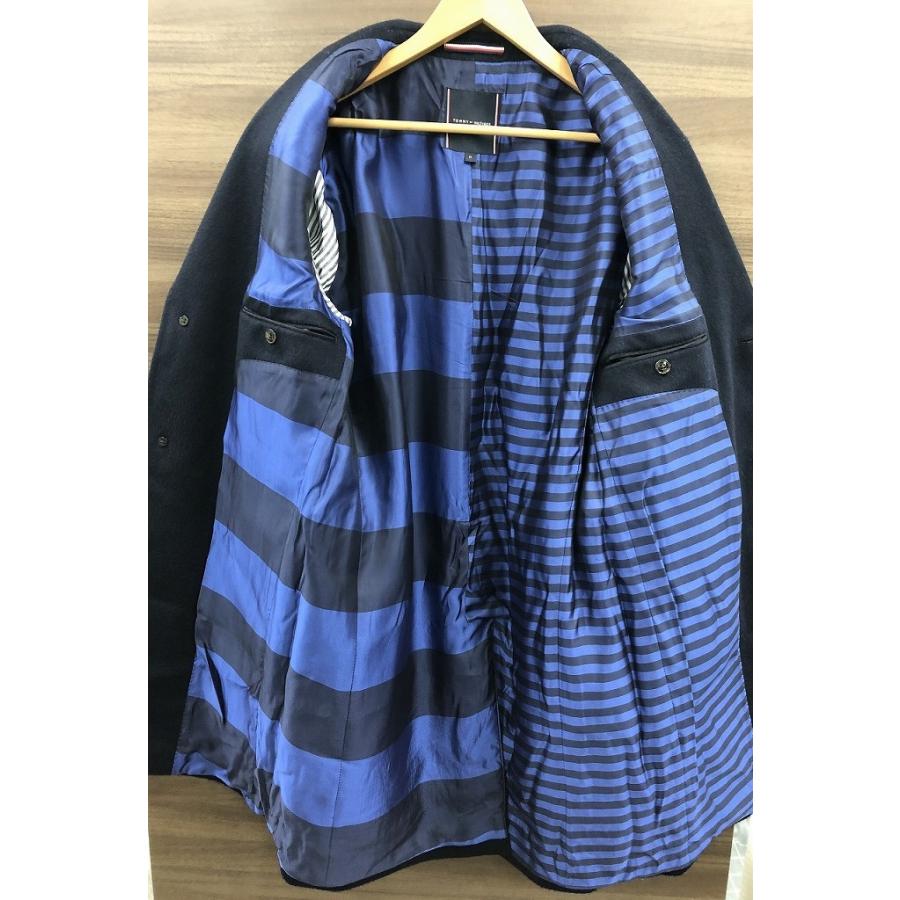 トミーヒルフィガー TOMMY HILFIGER ウールチェスターコート ブルー