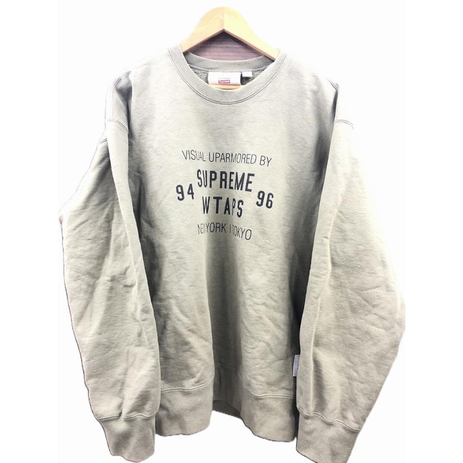 WTAPS×Supreme クルーネックスウェットトレーナー カーキ : ワットマン