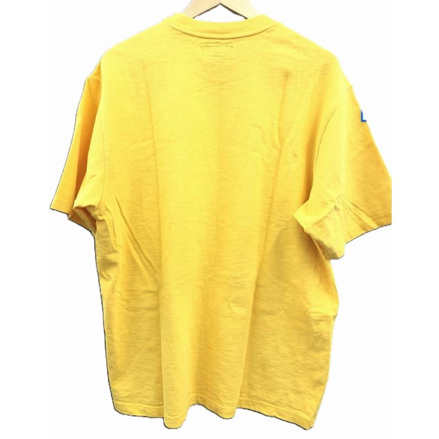 Supreme Overprint Supreme Yellow Crew Neck Supreme Crest
