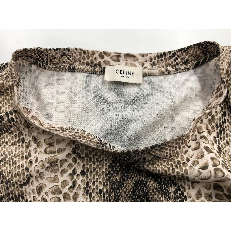 CELINE サーペントパイソン ロゴ ルーズ Tシャツ セリーヌ CELINE メンズカットソー 半袖Tシャツ サーペントパイソン