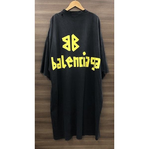 バレンシアガ BALENCIAGA メンズカットソー 半袖Tシャツ TAPE TYPE T