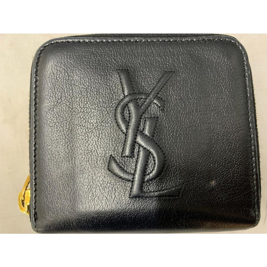 イヴサンローラン2つ折り財布 SAINT LAURENT サンローラン 二つ折り財布 レディース ブラック 668287