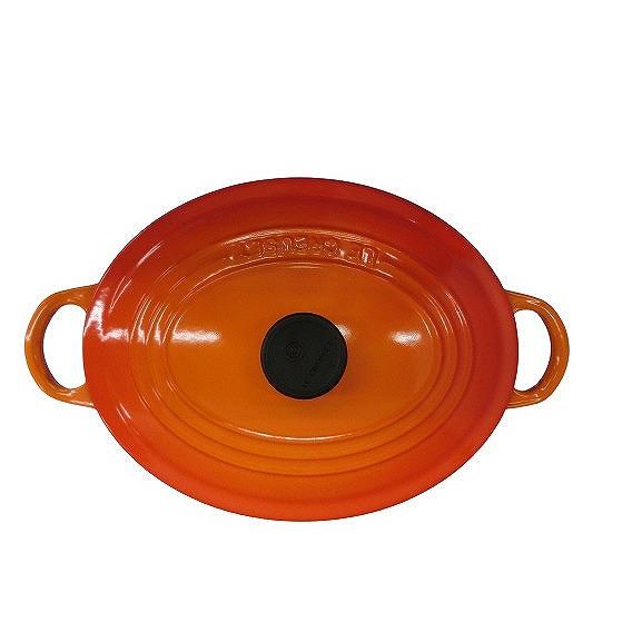 美品】LE CREUSETココット オーバルコットン25cm