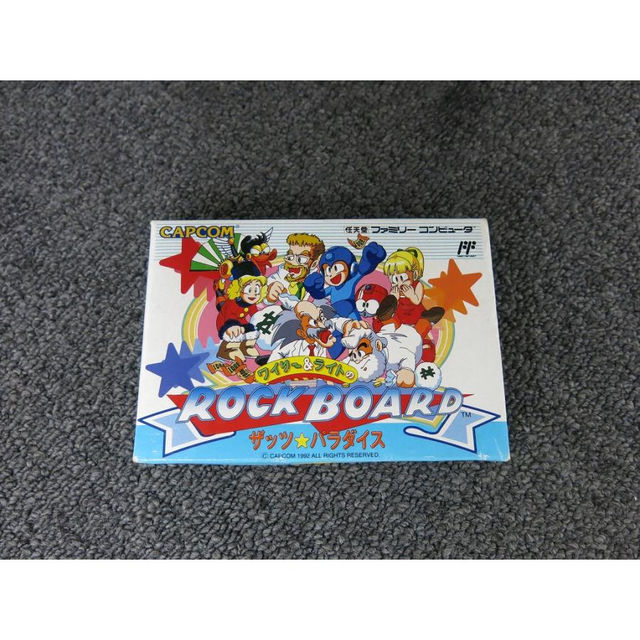 箱説あり ロックボード ザッツ⭐️パラダイス ファミコン カプコン CAPCOM FCソフト ワイリー&ライトのロックボード ザッツ
