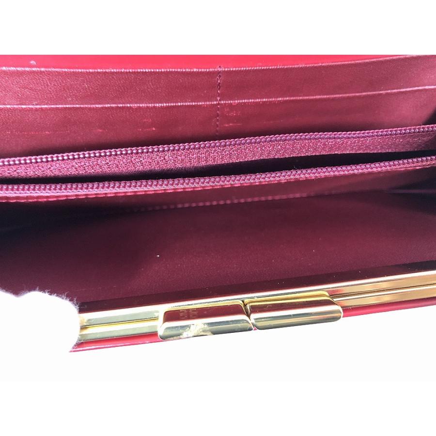 【本物保証】 箱付 超美品 ジバンシー GIVENCHY ロゴ チェーンウォレット 長財布 レザー ワインレッド GIVENCHY - 【本物保証】 箱付 超美品 ジバンシー GIVENCHY ロゴ