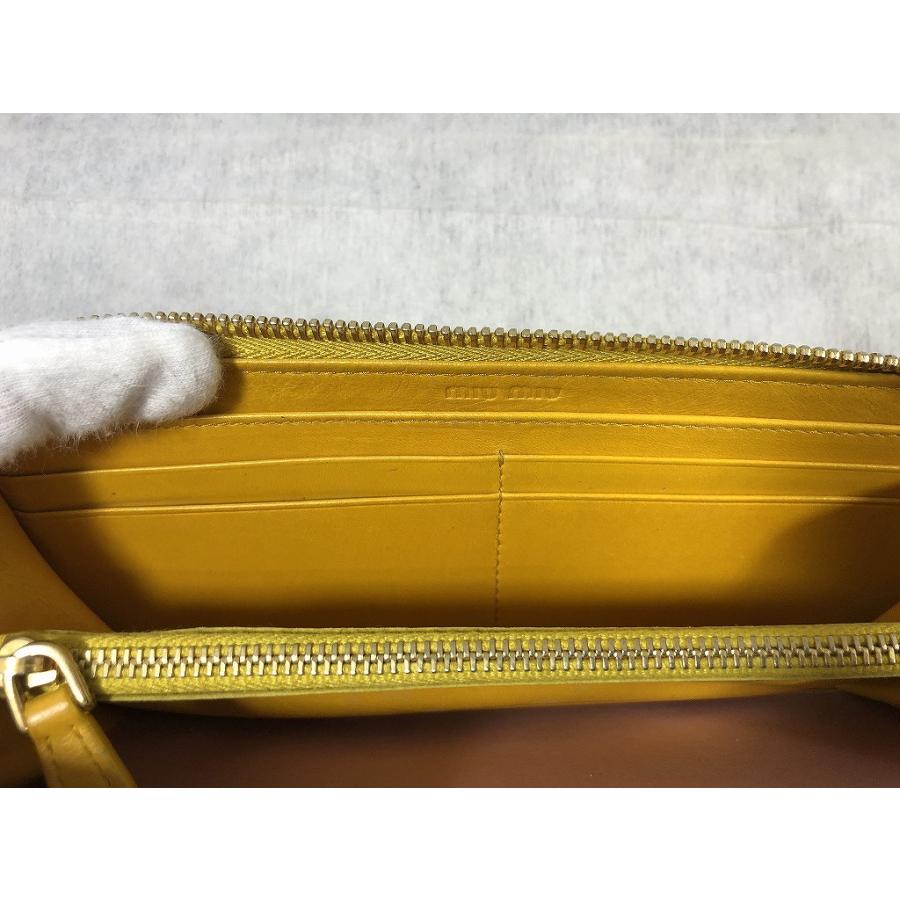ミュウミュウ MIU 長財布 イエロー : ワットマン Yahoo!ショッピング店