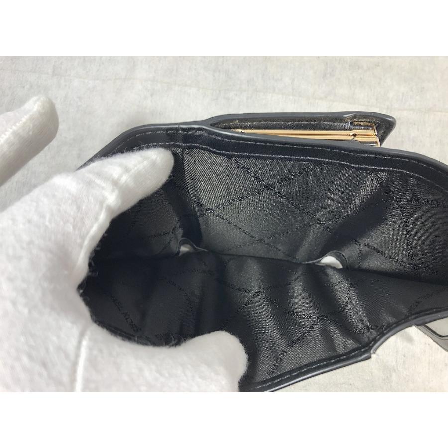 マイケルコース MICHAEL KORS 三つ折り財布 ブラック : ワットマン