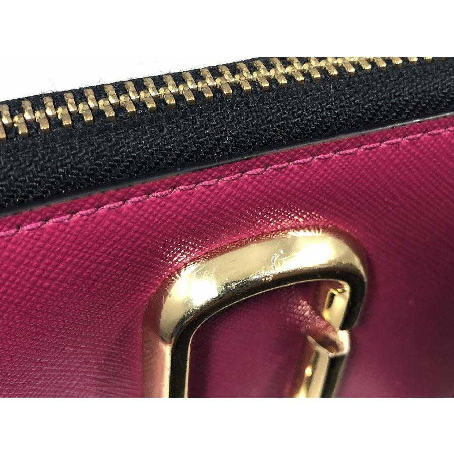 マーク・ジェイコブス M0013352-639 ラウンドファスナー 長財布 レディース 送料無料 【中古】 マークジェイコブス MARC JACOBS 長財布 ピンク レッド M0013352-639