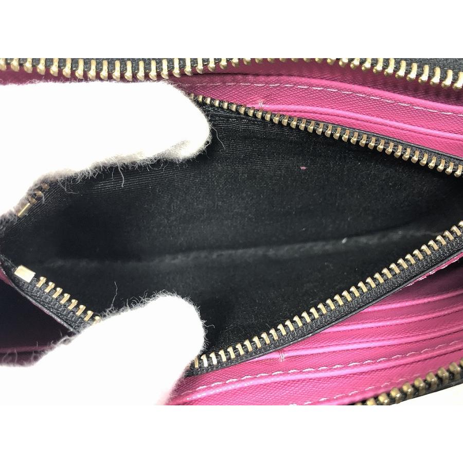 マーク・ジェイコブス M0013352-639 ラウンドファスナー 長財布 レディース 送料無料 【中古】 マークジェイコブス MARC JACOBS 長財布 ピンク レッド M0013352-639