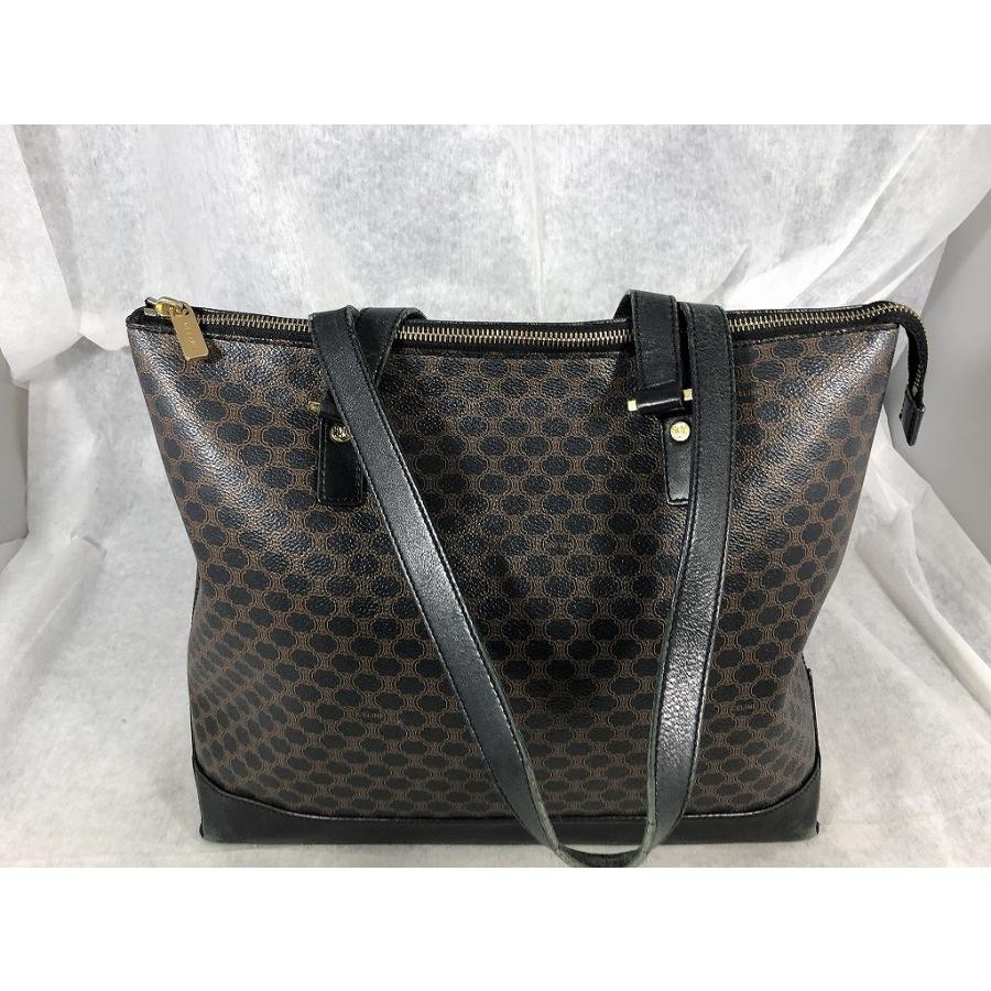 セリーヌ CELINE マカダム柄 トートバッグ ブラック : ワットマン