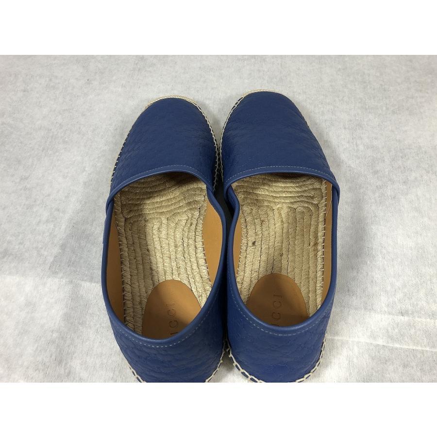 グッチ GUCCI レザー エスパドリーユ ブルー 567112 グッチ GUCCI レザー エスパドリーユ ブルー 567112