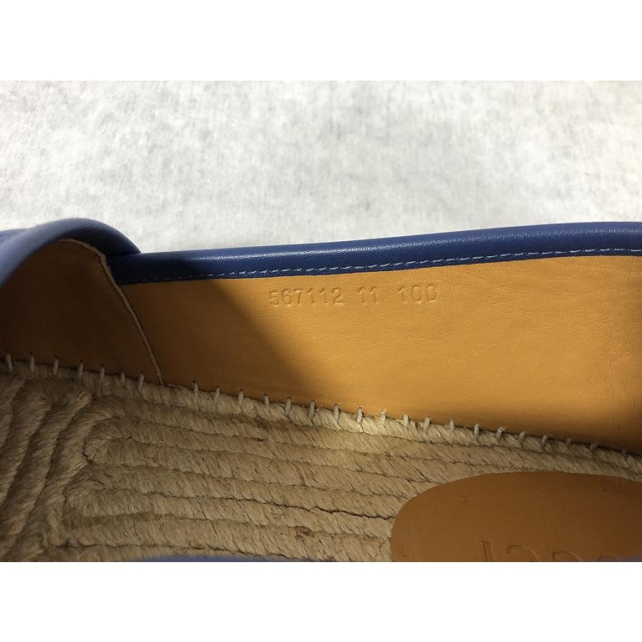 グッチ GUCCI レザー エスパドリーユ ブルー 567112 グッチ GUCCI レザー エスパドリーユ ブルー 567112
