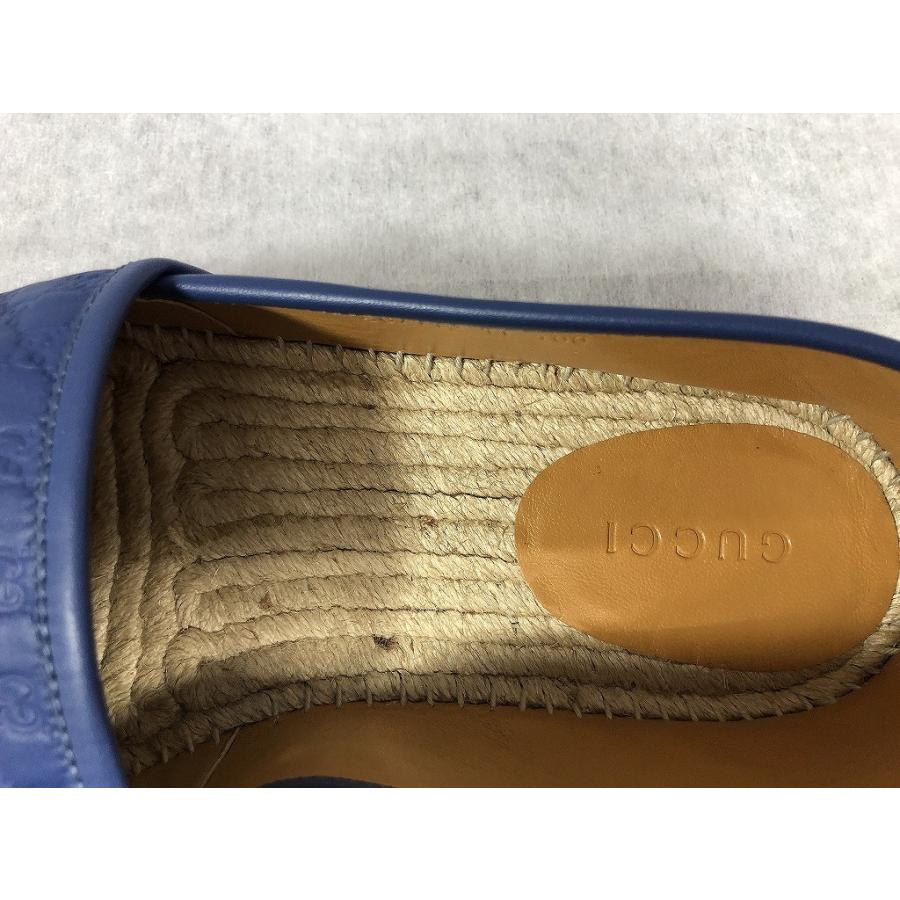 グッチ GUCCI レザー エスパドリーユ ブルー 567112 グッチ GUCCI レザー エスパドリーユ ブルー 567112