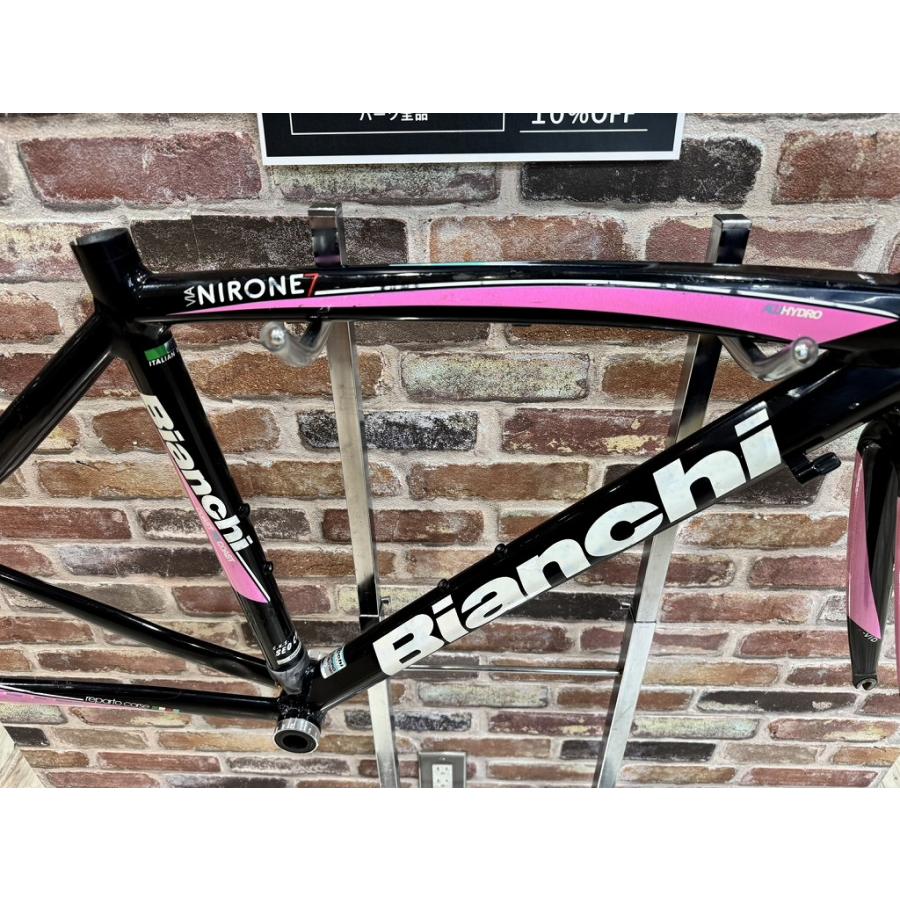 ビアンキ BIANCHI 【ジャンク】VIANIRONE 7 フレームセット 黒・ピンク