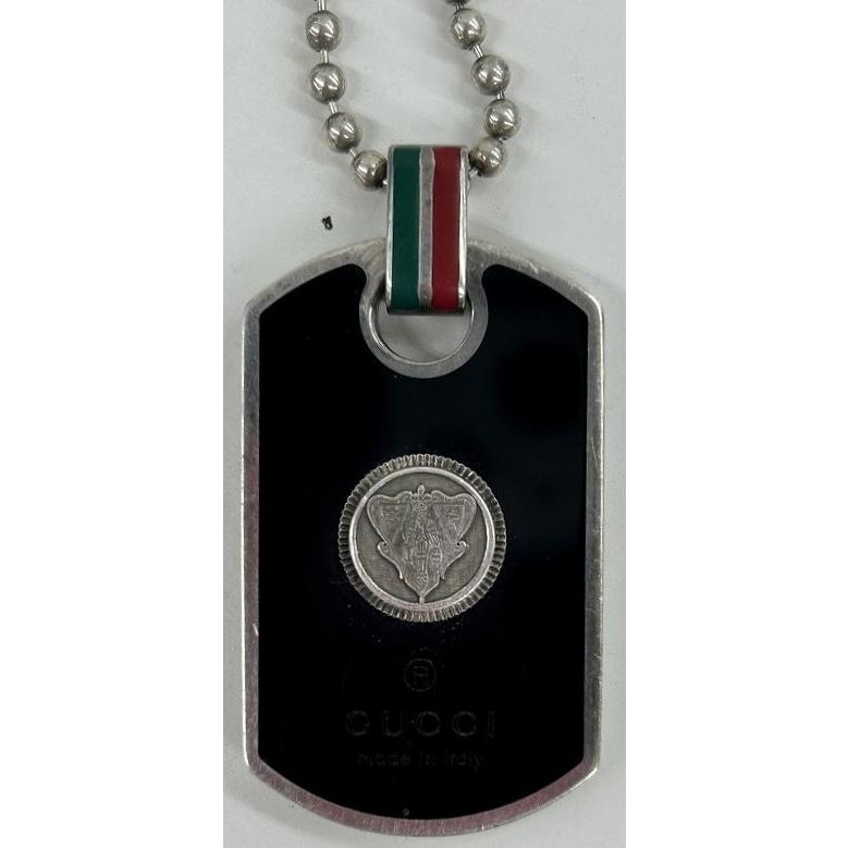 グッチ GUCCI ドッグタグ ネックレス 925 クレスト ボールチェーン