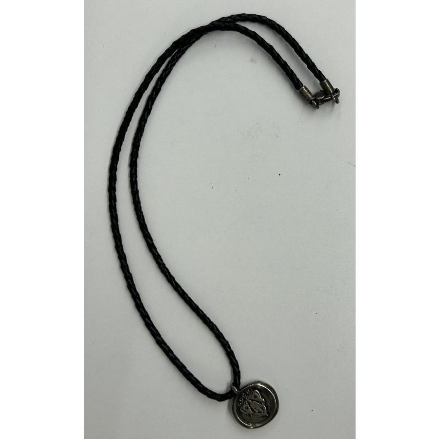 グッチ GUCCI ネックレス クレスト レザー シルバー シルバー