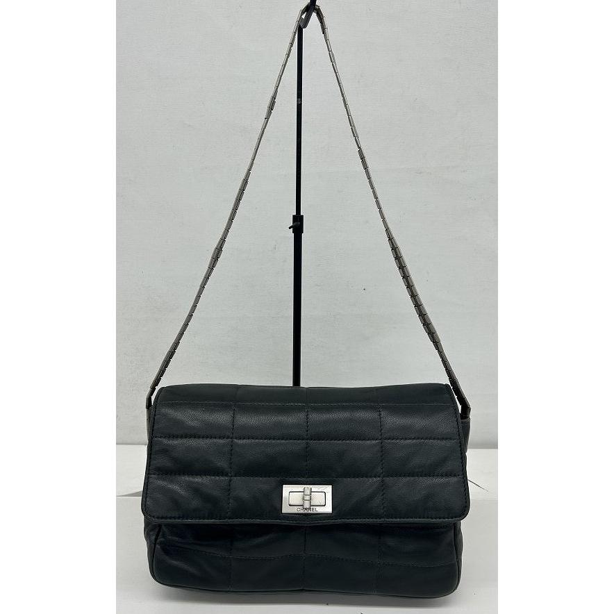 シャネル CHANEL チョコバー ショルダーバッグ ターンロック 蛇骨