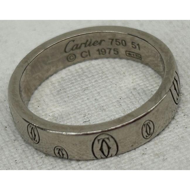 カルティエ Cartier ハッピーバースデーリング K18 11号 ホワイト