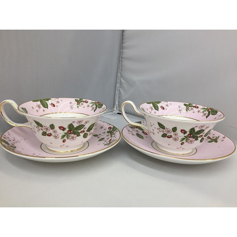 ウェッジウッド WEDGWOOD ワイルドストロベリーブルーム カップ＆ソーサーペアの画像