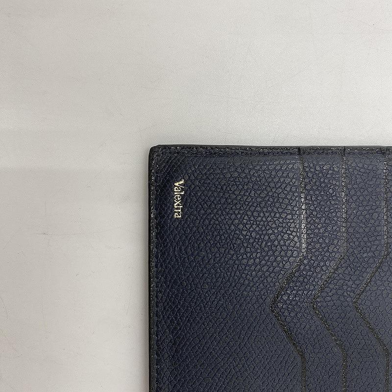 【最終値下げ美品】Valextra ヴァレクストラ 二つ折り名刺入れ　ネイビー ヴァレクストラ Valextra 二つ折りカードケース ネイビー : ワットマン