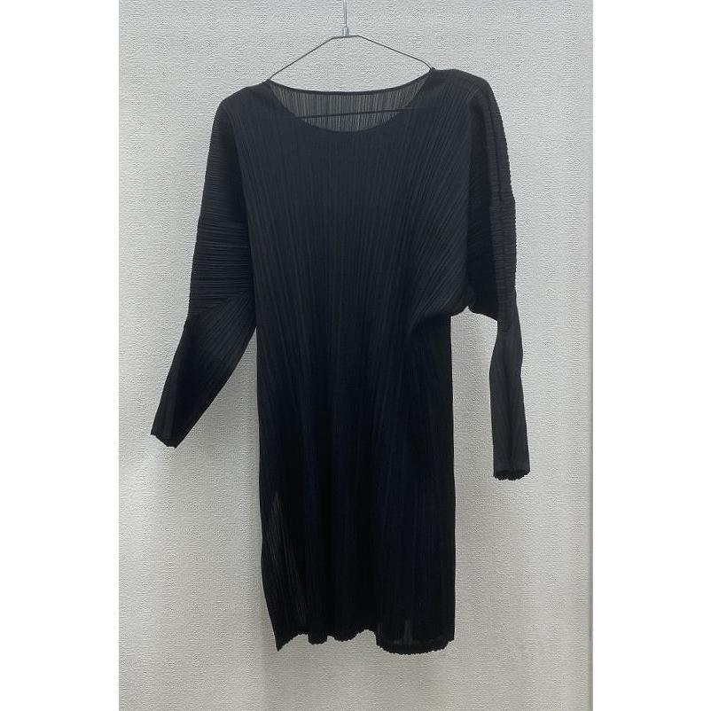 PLEATS PLEASE ISSEY MIYAKE プリーツ チュニックワンピース ブラック 