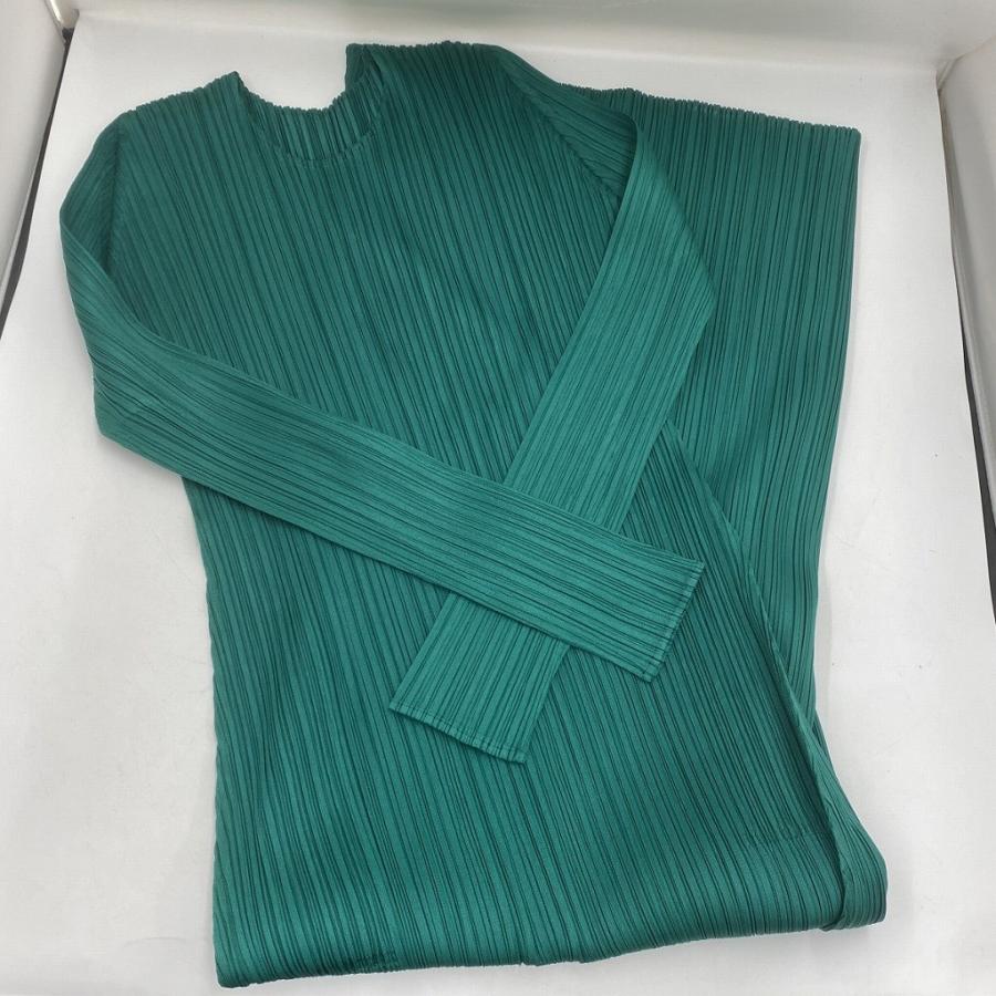 PLEATS PLEASE ISSEY MIYAKE プリーツワンピース グリーン サイズ3(L