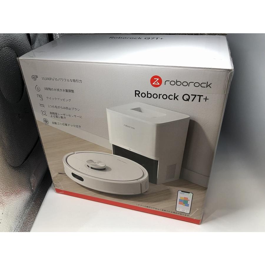 未使用】 ロボロック Roborock Q7T+ ロボット掃除機 ホワイト Q7TP02