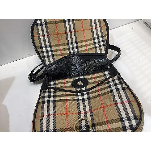 Burberrys ヴィンテージ ショルダーバッグ ノバチェック バーバリー ノバチェック ショルダーバッグ レザー シルバー金具