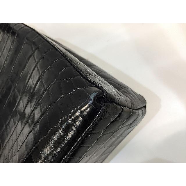 フェラガモ Ferragamo クロコ 型押し ハンドバッグ ストラップ欠