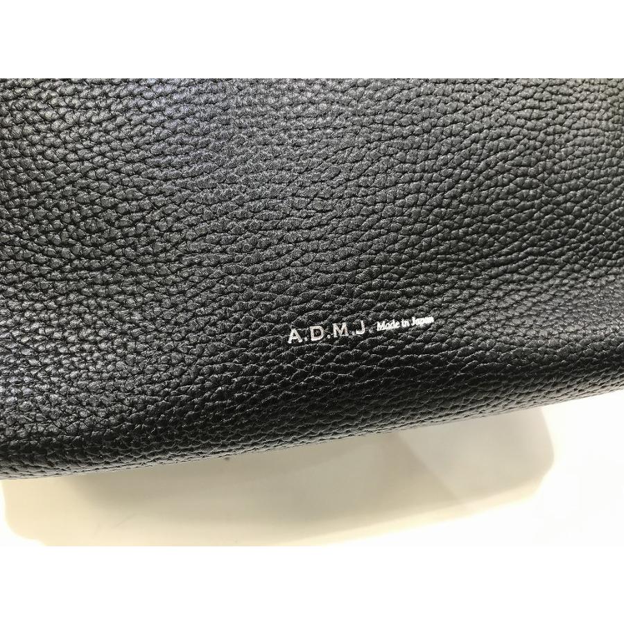 エーディーエムジェイ A.D.M.J. ショルダーバッグ ブラック レザー