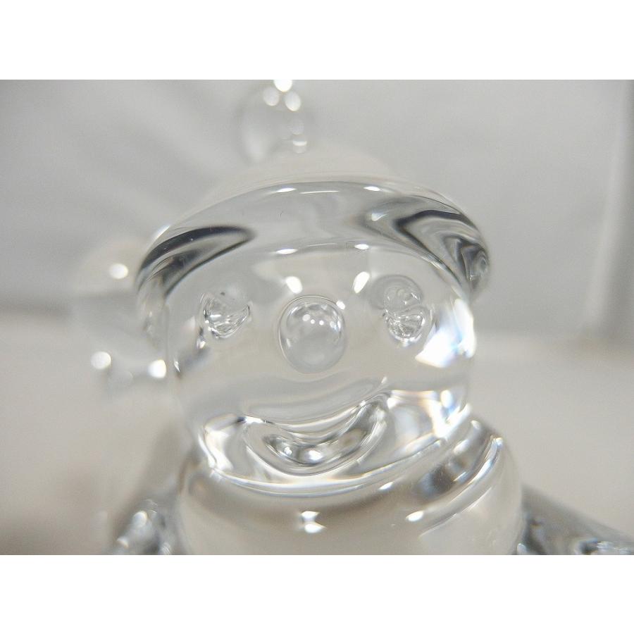 バカラ Baccarat プレイングスノーマン 雪だるま /ガラスオブジェ