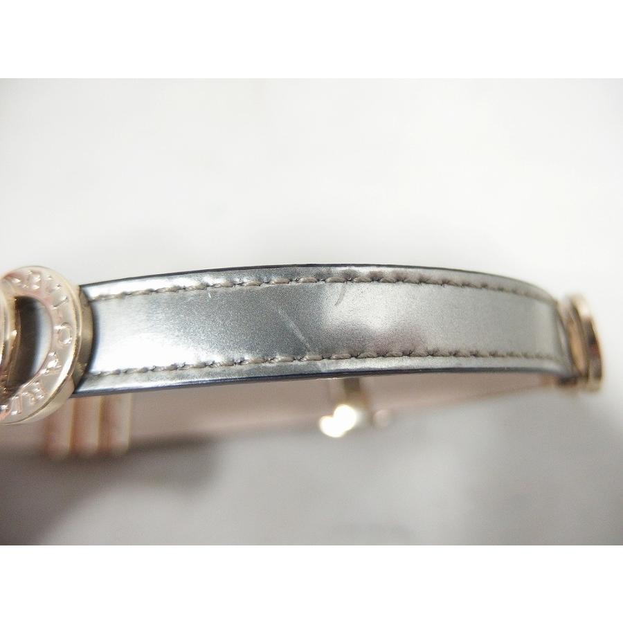 ブルガリ BVLGARI ドッピオトンド ダブルコイル レザーブレスレット 銀 