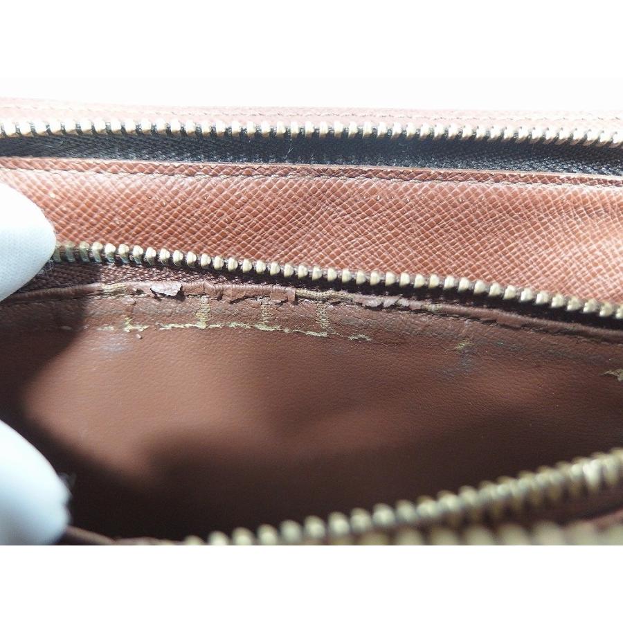 ルイヴィトン LOUIS VUITTON ポルト・モネ・ジップ 長財布 茶色 M61727