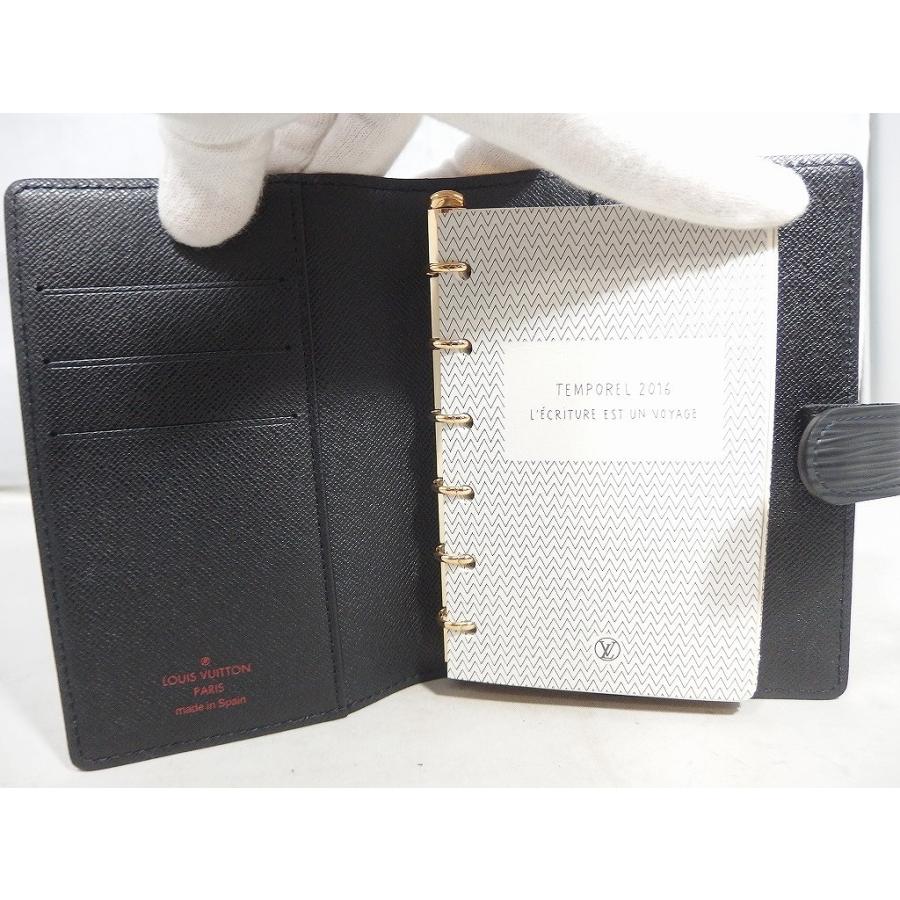ルイヴィトン LOUIS VUITTON アジェンダPM エピ 手帳 黒（エピ