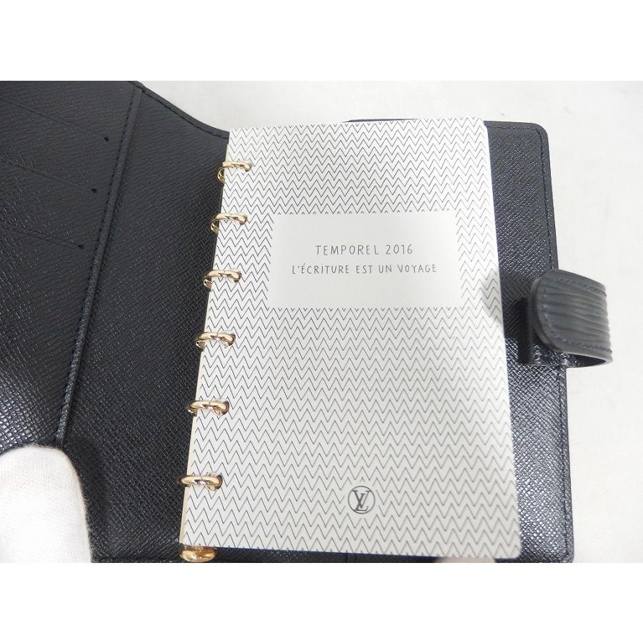 ルイヴィトン LOUIS VUITTON アジェンダPM エピ 手帳 黒（エピ