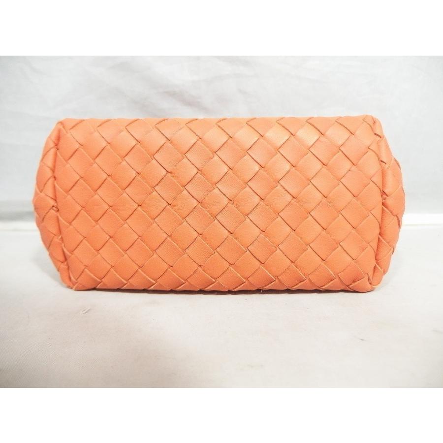 BOTTEGA VENETA イントレチャート ポーチ オレンジ ボッテガヴェネタ BOTTEGA VENETA イントレチャート フラップポーチ