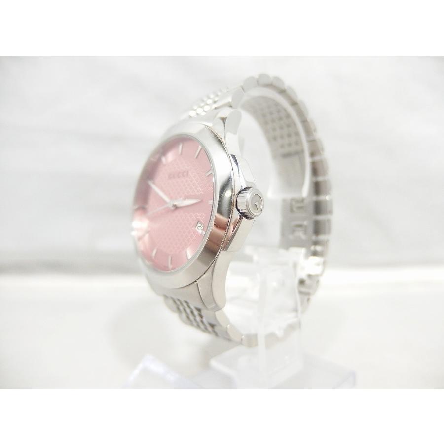 グッチ GUCCI Gタイムレス クオーツ腕時計 ピンク(文字盤)・銀