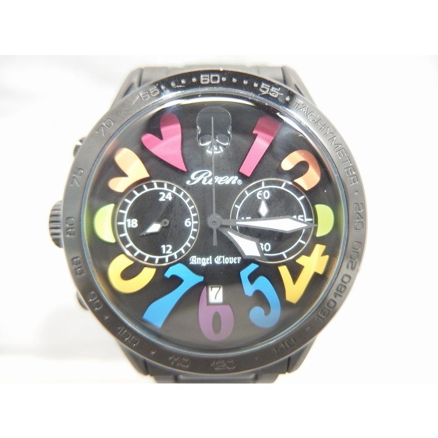 ロエン Roen クオーツクロノグラフ腕時計 アナログ Angel Clover 黒等