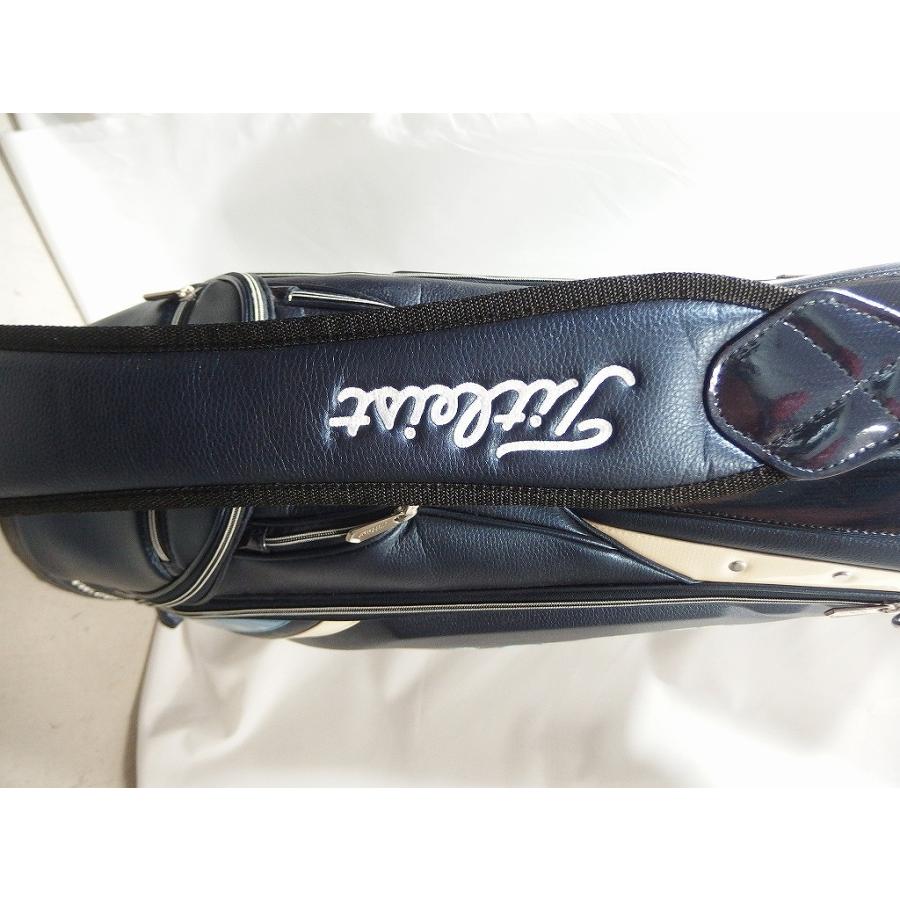 美品 タイトリスト ブラックキャディバッグ 5分割 美品 タイトリスト